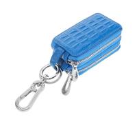TINEASUR Llavero con Estampado De Cocodrilo Cartera con Llavero Cubierta De Llave Automotriz Titular De La Caja Clave Titular De La Caja De La Llave del Coche Llavero Llavero Blue Cuero
