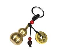 TINEASUR Llavero de Latón Práctico y Resistente Colgante de Calabaza Dorado para Coche, Organizador de Llaves para Accesorios de Vehículo