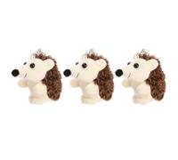 TINEASUR Llaveros Colgantes de Erizo de Peluche Adorables para Bolsos y Mochilas, Material de Peluche Suave Anillo para Llaves, Paquete de 3 Unidades