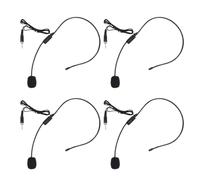 TINEASUR Micrófono de Diadema Cable de Rosca 4 Piezas para Amplificador de Voz, Micrófono de Condensador para Enseñanza, Guía Turística y Servicio al Cliente, Compatible PC y Altavoces