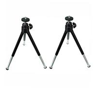 TINEASUR Mini Trípode Telescópico para Móvil 2 Segmentos 2 Unidades Soporte Multiposición Negro para Fotografía de Escritorio Uso Profesional y Personal