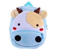 TINEASUR Mochila para Niños De Peluche Animal Vaca, Suave y Ligera, Correas Ajustables, Adecuado para Jardín De Infantes y Uso Escolar