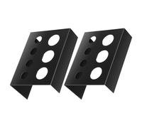 TINEASUR Organizador de Metal Negro para 7 Vasos de Pigmento, Soporte Rectangular Resistente Maquillaje y Tatuajes, Paquete de 2 Piezas para Artistas y Entusiastas