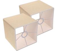 TINEASUR Pantalla de Luz de Lino Beige para Lámparas Lámpara de Cubierta que Protege los Ojos y Es Fácil de Usar de Mesa Dormitorio Interior