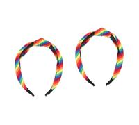 TINEASUR Pañuelo Pelo Arcoíris Turbante Orgullo 2 Piezas Diadema Accesorios Para El Cabello Diadema De Diademas Anudadas Para Mujer Diademas De Moda Para Mujer Diademas De Para El Cabello Tela