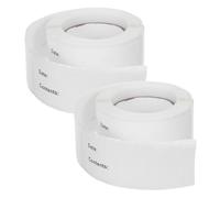 TINEASUR Pegatinas de Fecha de Comida sin Pegamento para Cocina en Papel Blanco, 2 Rollos Resistentes y Fáciles de Usar para Manualidades y Aprendizaje