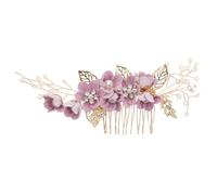 TINEASUR Peineta Pelo de Novia en Aleación Púrpura Decoración Delicada para Bodas y Eventos Obsequios, Accesorio Especial para Damas de Cortejo y Novias
