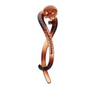 TINEASUR Pinza de una palabra clips de mandíbula para el cabello pinzas para el pelo Pinza para el cabello moño de pelo clip fijo clips de garra para cabello grueso el plastico Light Brown