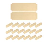 TINEASUR Placa de Identificación de Acero Inoxidable Dorado 30 Piezas Bordes Biselados, Superficie para Escritura Manual, Adecuado para Conferencias y Roles de Atención al Cliente