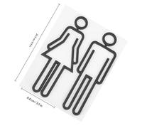 TINEASUR Placa de Señalización para Baño Hombre y Mujer, Par de Señales de Identificación en Color Negro, Material Metálico Imitación Oro, Adecuado para Oficinas, Hoteles y