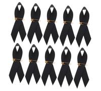 TINEASUR Prendedores de Cinta Funeraria Negros 50 Piezas Satén con Imperdibles para Luto y Homenaje, Pines de Solapa Resistentes para Eventos Conmemorativos y Día del Recuerdo