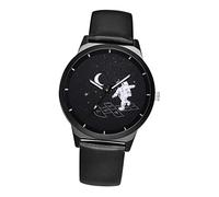 TINEASUR Reloj de Astronauta para Hombre y Mujer Reloj con Cinturón de Cuero para Obsequio Navideño Diseño Conceptual de Astronauta para Estudiantes y Parejas