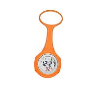 TINEASUR Reloj De Bolsillo Eléctrico LCD para Enfermeras Colgante Práctico y Moderno Color Naranja para Profesionales Salud