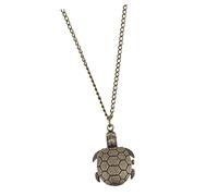 TINEASUR Reloj de Bolsillo Vintage de Tortuga Dorado Movimiento de Cuarzo, Aleación de Zinc, Ligero y Fácil de Leer, Estilo Retro para Hombre