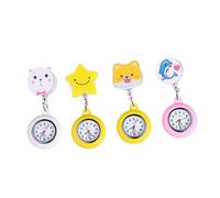TINEASUR Reloj De Enfermera Colgante Extensible De Aleación Diseño De Dibujos Animados, 4 Piezas (tamaños 5, 13, 15 y 19), Uso Profesional para Personal Sanitario