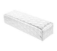 TINEASUR Reposabrazos para Uñas de Cuero Plateado Cojín para Manos Desmontable Esponja de Alta Resiliencia Soporte Ergonómico para Manicura Profesional y Uso Salones de Belleza