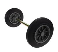 TINEASUR Ruedas para Bote de Basura Exteriores de Goma Engrosadas 2 Unidades Eje Hueco de 48 Cm para Contenedores Sanitarios y Sistema de Saneamiento Profesional