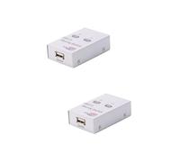 TINEASUR Selector USB Automático para Compartir 2 Uds Selector De Interruptor USB Interruptor De Ordenador Impresora Compartidor De Ordenador Plateado