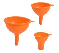 TINEASUR Set de 3 Embudos de Silicona Naranja Agujeros para Almacenamiento y Transferencia Rápida de Líquidos para Cocina Color Aleatorio