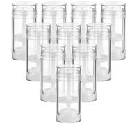 TINEASUR Set de 8 Botellas Plásticas Reutilizables de 30 Ml Cierre Giratorio, Ideales para Desodorante Sólido y Perfume Portátil en Viajes