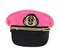 TINEASUR Sombrero De Marinero Bordado De Algodón Para Fiesta Náutica Color Rosa Gorra De Ajustable Accesorios De Navegación Unisex Adecuado Para Eventos Al Aire Libre