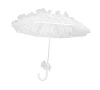 TINEASUR Sombrilla de Encaje para Novia Estilo Occidental para Bodas Hecha a Mano Bordada Accesorio para Fotos de Boda Tamaño Pequeño Color