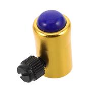 TINEASUR Soporte para Diapasón de Aluminio con Base Redonda de Cristal Azul Dorado, Accesorio Portátil para Meditación y Yoga Curativo, Compatible con Diapasones de Sanación de Frecuencias