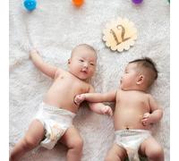TINEASUR Tarjetas Mensuales para Conmemorar Crecimiento de Madera Beige 12 Piezas Diseño Adorable para Bebés Recién Nacidos en Baby Shower y Fotografía