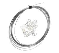 TINEASUR Tiras Calefactoras de Sustitución para Selladora al Vacío Filamentos Térmicos de 0,6 Mm Redondos 5 Metros con 20 Conectores Elementos Térmicos Compatibles para Termoselladora