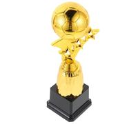 TINEASUR Trofeo Resistente y Cómodo y Forma de Balón Dorado de Fútbol Diseño Creativo de Plástico para Competiciones Escolares y Torneos Infantiles Reutilizable
