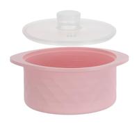 TINEASUR Vaporera para Alimentos Microondas de Silicona Tapa Rosa Reutilizable y Diseño Compacto para Cocinar Verduras y Comida de Ñiño de Forma Saludable