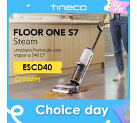 TINECO FLOOR ONE S7 Steam Limpiador Inalámbrico, limpia la Suciedad Pegajosa y los Bordes en Suelos