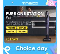 Tineco Pure ONE Station-aspiradora inalámbrica para mascotas, Base de polvo automática de 3L, palo inteligente, potente succión y cepillo ligero ZeroTangl