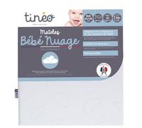 Tinéo - Colchón para bebé, 60 x 120 x 10 cm, Apto para el Crecimiento y Las Necesidades del bebé, desenfundable, Fabricado en Francia