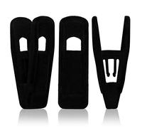 Tinfol 50 Clips de Terciopelo para Perchas, Clips Negros para Pantalones, Clips Fuertes para Colgar Ropa Delgada