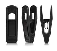 Tinfol Clips de Plástico Negro para Perchas - Paquete de 40 para Colgar Pantalones, Agarre Fuerte para Ropa Delgada, Clips de Dedo para Perchas de Terciopelo
