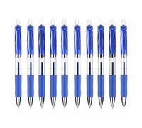TingHaoO 10 bolígrafos de gel de 0,5 mm, agarre ergonómico de secado rápido para suministros de oficina escolar, tintas coloridas, rojo, azul, negro, para tomar notas