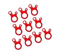 TingHaoO 10 tensores de cuerda de aleación de aluminio con hebilla de cuerda de camping de 3 agujeros, herramienta de anudado, accesorios de tienda de campaña