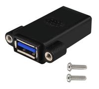 TingHaoO Adaptador USB 3.0 hembra de montaje en panel a USB A para conectar extremo macho con transferencia de datos de velocidad y conexión a conectores