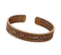 TingHaoO Auténtico abalorio de Sutra budista tibetano hecho a mano con seis mantras ajustables para protección espiritual tibetano, talla única, como se describe