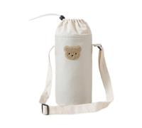 TingHaoO Bolsa portátil para biberones de bebé, funda de viaje con bordado de oso de dibujos animados, organizador de biberones para viajes y alimentación al aire libre, Bg