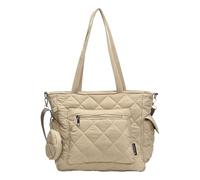 TingHaoO Bolso bandolera de gran capacidad para mujer, para otoño e invierno, bolso de hombro acolchado para uso diario, bolso de hombro acolchado de gran capacidad para viajes, Khaki, One Size