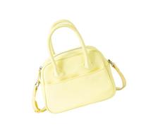 TingHaoO Bolso bandolera de piel sintética para mujer, elegante, con correa ajustable, para ir de compras y viajes, con correa extraíble, Amarillo, One Size