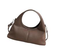 TingHaoO Bolso bandolera para mujer con correas extraíbles, de piel sintética, con cierre de cremallera, bolso de mano para mujer, Khaki, One Size