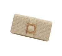 TingHaoO Bolso cruzado con correa de cadena para mujer, bolso de hombro tejido a mano, bolsa de playa de paja, bolso de mano para uso diario, Ttavel, bolso de mano, bolso cruzado de paja para playa