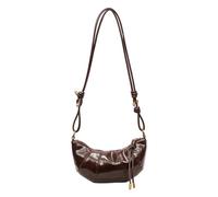 TingHaoO Bolso cruzado para mujer, diseño de albóndigas sencillas, elegante, de piel sintética, para uso diario, para mujer, estilo bandolera para viajes, café, One Size