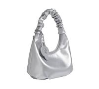 TingHaoO Bolso de hombro de cuero con cierre de cremallera para mujer, bolso cruzado con correas extraíbles, bolso de mano para mujer, Silver, One Size