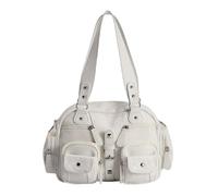 TingHaoO Bolso de hombro de piel sintética para axilas, práctico pero elegante, con múltiples bolsillos, para mujer de moda