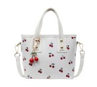 TingHaoO Bolso de hombro para mujer, estético, bandolera, de piel sintética, elegante bolso de mano y bolso para mujer, elegante bandolera para el día a día, White, One Size