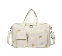 TingHaoO Bolso de mano para mamá, con patrón bordado, múltiples compartimentos, a prueba de salpicaduras, bolsa cruzada de viaje de gran capacidad para pañales de maternidad, c